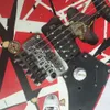 Eddie relíquia Van Halen 82 anos versão Franken Guitarra Elétrica/Branco preto Tarja/Pesado Envelhecido/Frete grátis