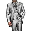 Trajes para hombres Blazers Traje 3 piezas Gris carbón ed Solapa Un botón Novio Esmoquin Boda para hombre Conjunto Ropa Chaqueta Pantalones Chaleco 230828