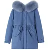 Veste femme Parka mode manteau Long doublure en laine à capuche Parkas veste d'hiver mince avec col en fourrure vêtements de neige chauds vêtements rembourrés l230826