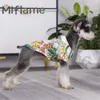 Dog Apparel Miflame Hawaii Beach قميص غير رسمي للكلاب ومالك مطابقة ملابس Schnauzer Shiba Inu Beagle مطابقة للحيوانات الأليفة والمالك 230828