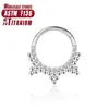 Titanium Woman Helix Earring Hinged Segment Clicker Nose Ring Labret Tragus Cartilage Sexy Piercing Jewelry Charming