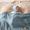 Yaz Yenidoğan Bebek Kabunet Battaniyeler Tül Pamuk Müslüman Düz Renk Bebekler Çift Katmanlar Yumuşak Pamuk Battaniyesi Hızlı Kurutma Banyosu Havlu