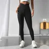 Womens Leggings Nylon Back V Butt Yoga Pant High Waist Fitness Workout Gym Running Scrunch Trousers Jogging Active Wear 230828