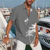 Camicie casual da uomo Camicia estiva hawaiana Stampa cactus Manica corta Modello divertente Bottone bavero Abbigliamento di alta qualità Vacanza per streetwear