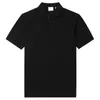 Taille Multi broderie Polos homme Design de mode manches côtelées ourlet fendu Stretch Polos haut mâle M-2XL