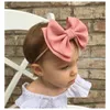 Hair Accessories Nylon Headbands Girls Headwrap Bow Head Band Headband Elastic Nude Candy Color Top Knot Turban Baby Drop Delivery K Dhgoi