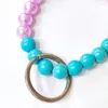 Porte-clés perles turquoise, Bracelets, porte-clés pour femmes, perles