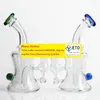 Beracky Bong per acqua in vetro da 6 pollici con ciotola in vetro da 14 mm Tubi per acqua in vetro colorato inebriante Beaker Bong Dab Oil Rigs Recycler Bong per fumare LL