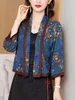 Frauen Jacken Chinesischen Stil Kurzen Mantel Frühen Herbst Vintage Oberbekleidung Mode Gedruckt Jacke Strickjacke Top Z2505