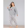 Vêtements de nuit pour femmes Plus Taille Pyjama Ensembles Femmes Été Coton Mignon Dessin animé à manches courtes Deux pièces Ensemble Homewear Sexy PJS Lounge Nightwear