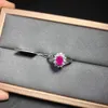 Fedi nuziali Anello con rubino naturale da donna in argento 925 gioielli in stile semplice e suggestivo per le esigenze quotidiane dei giovani 230828