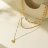 Pendentif Colliers Mode Irrégulière Imitation Perle Collier Multicouche Pour Femmes Tendance Dames Rue S Bijoux En Gros