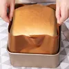 Square Nieplezyk bochenek bochenek bochenka węglowa stal DIY Bakeware Cake Toast Złote taca formy formy do pieczenia ciasta kuchennego HKD230828