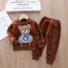 Clothing Sets Children's Clothes 2pcs Winter New Baby Boys Girls Outfits Toddler Pajamas for Kids 1 2 3 4 5 6 Years Soft Home Clothes Korean x0828