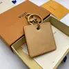 Square leather belt original box Europe and America fashion high quality men's and women's key chain luxury outdoor pendant key chain