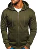 Men's Hoodies 2023 Black Fleece Hooded Sports Sweater Autumn Leisure Running Training Loose Large Size Jacket Zipper Warm Shirts