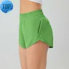 lu-16 Summer Track That 2,5 pouces Hotty Hot Shorts Lâche Respirant Séchage rapide Sport Pantalon de yoga pour femme Jupe Polyvalente Décontracté Poche latérale Gym Sous-vêtements