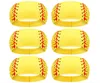 Titanium Sportzubehör, 12 Stück, gelbes Softball-Stirnband, atmungsaktiv, elastisch, mit Balldruck, Kopfwickel, Haarband, Bandana, Workout, verstellbar, schweißfest, für Mädchen und Frauen