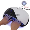 Nail Dryers Built-in Cooling Fan Nail Dryer 42/45 LEDs High Power UV LED Nail Lamp For Manicure Fast Drying Fast Auto Sensor With Two Hands x0828