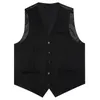 MENS Västar Black Solid Rayon Polyester Men Passar Vest Wedding Party Formal Khaki Blue Red Business Blazer Slim Waistcoat Gilet Drop 230828