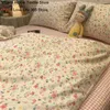 Bedding sets European Floral Brushed Home Bedding Set Simple Soft Duvet Cover Set With Sheet Comforter Covers Pillowcases Bed Linen 230827