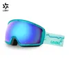 Ski Goggles LDSKI Kid s Multi Colors Spherical Anti Fog PC Lens Revo Coating Children Eyewear Snowboard Glasses for Girls Boys 230828