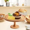 Płyty bambusowe stojak na ciasto dekoracyjna taca na serwerze kuchenna serwująca talerz do wakacyjnych prezentów pieczenia