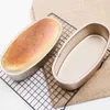 23CM ovale casseroles antiadhésives en acier au carbone gâteau au fromage pain pain moule de cuisson plateau en fer blanc outil de cuisson accessoires de cuisine HKD230828
