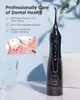 Outros Flossers de Água de Higiene Oral Fairywill para Dentes 300ML Irrigador Recarregável Portátil Dental 3 Modos Tanque Limpador À Prova D 'Água 230828