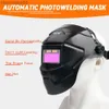 Roupas de proteção Novo capacete de soldagem Máscara de soldador Camaleão Grande Visão True Color Energia solar Escurecimento automático Soldagem grande para soldagem a arco Corte de moagem HKD230826