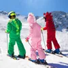 Skiing Suits Children Ski Suit Winter Warm Outdoor Snowboard Jacket Jumpsuit Cartoon Kids Snow Pants Windproof Waterproof 230828