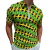 Men's Polos Jamaican Flag Polo Shirt Love Jamaica Casual Date Vintage Men Short Sleeve Turn Down Collar Printed T-Shirts