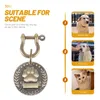 Dog Collars Pet ID Tag Cat Pendant Kitten Round Metal Name Supply