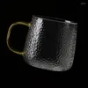 Verres à vin 2 pièces, tasse à thé et à café en verre domestique, petite tasse à thé à motif de marteau à fleurs de 300ml