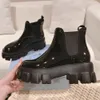 Monolit szczotkowane skórzane buty Chelsea Black 2Te174 Unikalny i odważny modernistyczny Maxi Sole z unikalnym monolitycznym projektem luksusowym buty marki miękkie skórzane botki