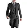 Costumes pour hommes Blazers Ensembles de smoking Premium Tail 3 pièces Slim Fit Un bouton Veste Gilet et pantalon Blazer de marié formel 230828