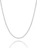 Waitsoul 925 Sterling Silber Seilkette Karabinerverschluss 2,5 mm Silberkette für Männer Frauen Silber Halskette Kette 16-30 Zoll
