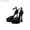 Fashion Summer 2024 Women's Spring High en Dress Heel Dik Bottom Buckle Pointed Brand Walking Banquet Single Shoes T230828 468 Br