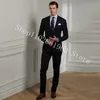 Мужские костюмы Blazers Navy Blue Formal Business Men Sulm Slim Fit.