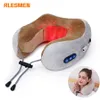 マッサージネックピローズRLESMEN U SHAPED ELECTRICED ELECTRIC MASSAGE PILLOW MEMORY FOAM SOFT NECK MASSAGER SLOINK TRAVEL AIRPLANE PILLOWS CERVICAL HEALTH CARE 230828