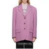 Abiti da donna Blazer Firmranch Nord Europa Lampone Rosa Abito ampio per il tempo libero per le donne Office Lady Tailored Chic Wear Primavera Autunno Ins 230826