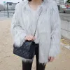 Mulheres pele do falso moda casaco peludo feminino fofo quente manga longa feminino outerwear outono inverno jaqueta sem gola 230828