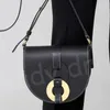 Darryl bolsa de couro grão feminina designer de hardware bolsa aleta fecho magnético crossbody preto cinza sacos de ombro bolsa