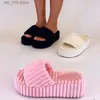 Slippers Women New Flat Bottom Outdoor Slippers Female 2023 Spring Fur Slippers Thick Bottom Coat Fashion Towel Slippers Plus Size 36-43 T230824