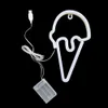 Ice Cream Neon Sign Led Night Light Eye-catching Led Neon Ice Cream Lamp Unique Shape Usb/battery Operated for Flicker-free HKD230825