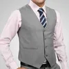 Мужской джентльменский костюм жилет Slim Fashion 4 Buttong Business Casual Spring Adulm Plus Размер жилетка