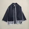 Toteme wool blend jacket with fringed scarf collar and wide woolen fleece jacket