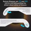 100 Pcs Solar Eclipse Glasses by NASA Approved Factory CE and ISO Certified for Optical Quality Providing Safe Sun Viewing During Solar Eclipse