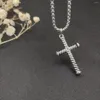Pendant Necklaces Davidy Jewelry 925 Sterling Silver Cable x Cross Necklace Stylependientes Plata Color Charm Fashion Athens T981