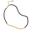 Anhänger Halsketten Edelstahl Schwarz Perlen Halskette Für Frauen Weibliche Böhmische Armbänder Choker Schmuck Sets Zubehör